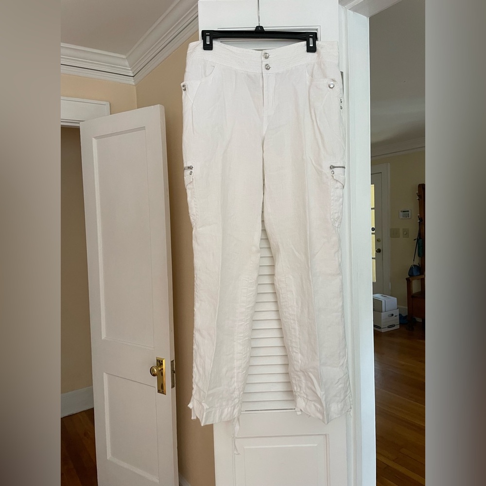 INC International Concepts Linen Pants in White